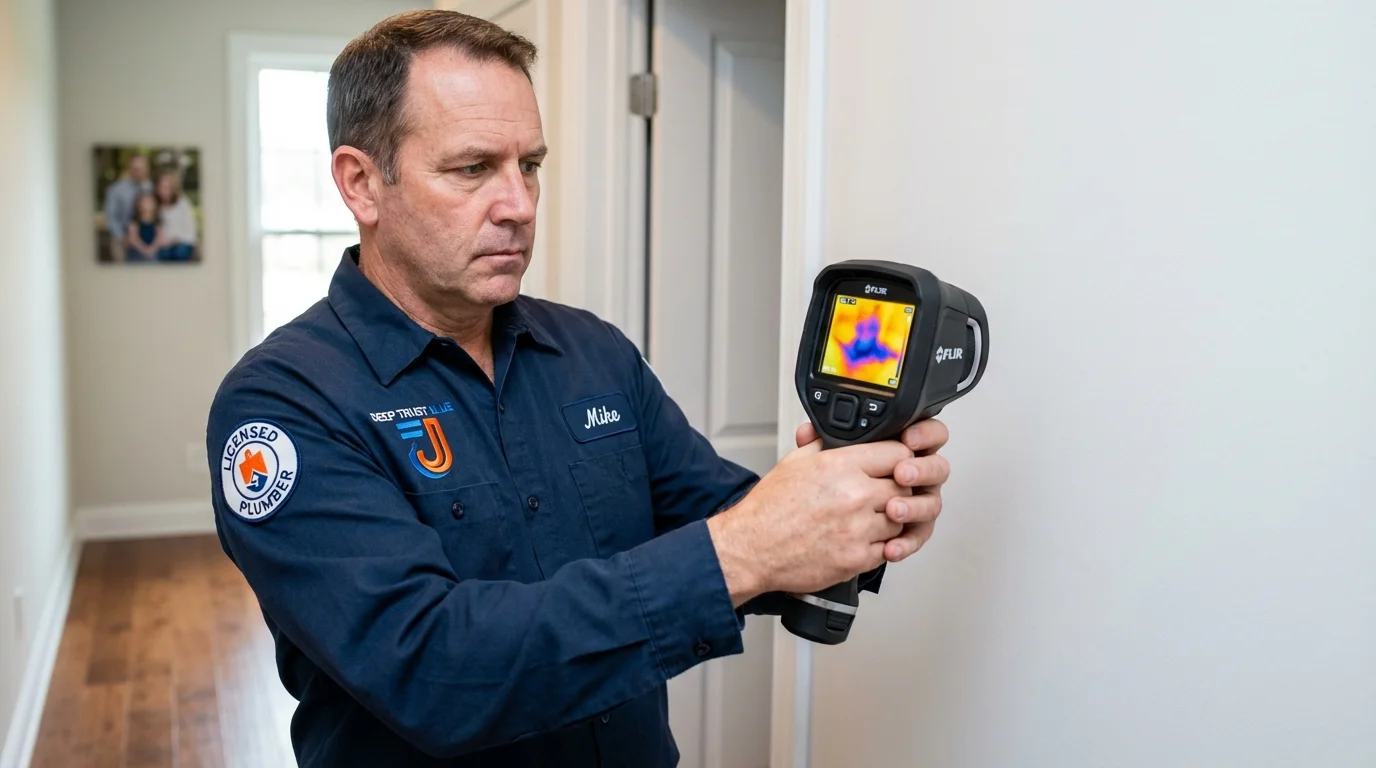 Thermal imaging leak detection by Johns Plumbing LLC in Longwood